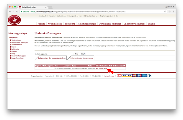 “Underskriftsmappe”