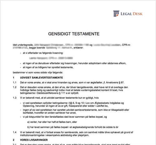 tilbagekaldelse af fælles testamente tilbagekaldelse af fælles testamente