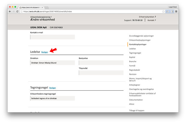 rediger ledelse paa virk.dk