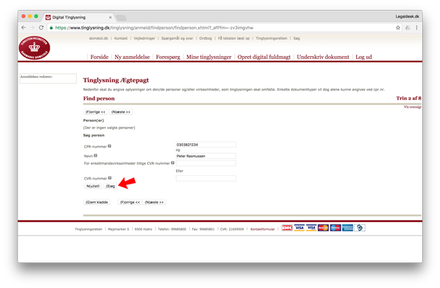 Find parterne til tinglysningen
